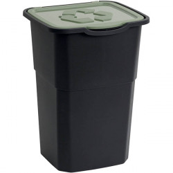 POUBELLE TRI SELECTIF 50L  NOIR COUVERCLE VERYT PP RECYCLABLE PAPERFLOW L39Xl36XH54 CM  