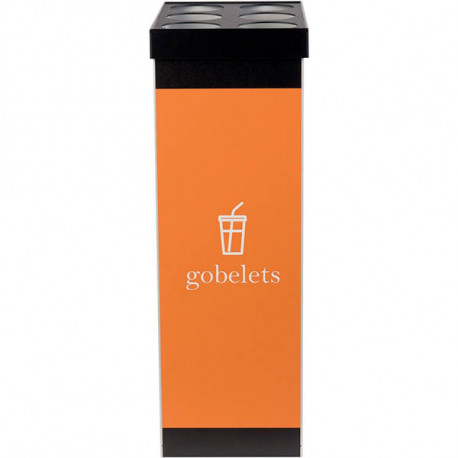 POUBELLE TRI SELECTIF  STYLOS NOIR  60L + COUVERCLE L36,3 H76 P26,3 CM PAPERFLOW 