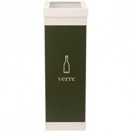 POUBELLE TRI SELECTIF  VERRES BLANC  60L + COUVERCLE  L36,3 H76 P26,3 CM PAPERFLOW 