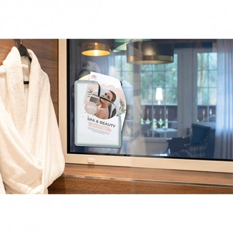 SACHET DE 2 POCHETTES ADHÉSIVES REPOSITIONNABLES MAGNETO A4 GRIS