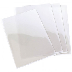 SACHET DE 50 POCHETTES COIN EN PVC LISSE, INCOLORE