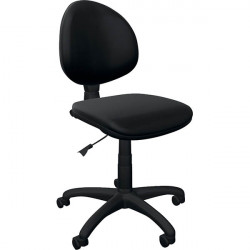 SIÈGE DACTYLO SATURNE NOIR 10% RECYCLE DOSSIER REGLABLE EN HAUTEUR 100% RECYCLABLE P/80 KG MAX AGEC 