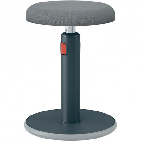 TABOURET ASSIS/DEBOUT ERGO GRIS FONCÉ DE 46A 79 CM P/MAX10KG RECYCLABLE LEITZ DIN26800 ISO15537