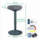 TABOURET ERGOACTIVE ASSISE TRIANGUL.PENCHEE OU HORIZONTALE REGLAB.EN HAUTEUR DE 47 A 64CM - 110KG ERGO GRIF