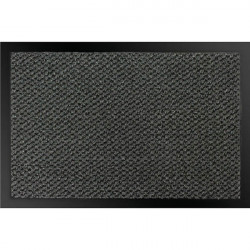 TAPIS de sols INTÉRIEUR ANTI-SALISSURES 80X120CM GRIS semelle vinyle lavable brosse et eau a 30° passage modéré