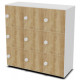 MEUBLE CASIER 9 CASES - PORTES STANDARD - SERRURE CODE PRIVE BLANC / CORPS BLANC/ PORTE NEBRASKA