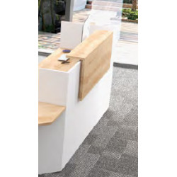 BANQUE ACCUEIL L100 + PAREMENT L60 CHENE FIL / BLANC  