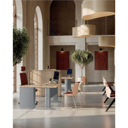 BUREAU INDIVIDUEL STAR L160XP80CM PLATEAU HERCULE/PIÈTEMENT ALU
