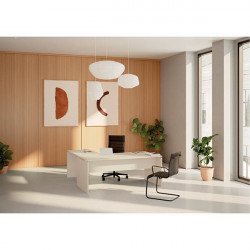 BUREAU L200XP90CM XENION PLATEAU BEIGE/PIÈTEMENT BEIGE