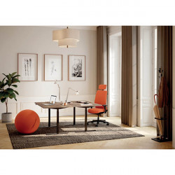 BUREAU REGLABLE ELECTRIQUE ASSIS DEBOUT FEX UP H64 A 130 CM L140XP80CM PLATEAU HAMELIN/PIÈT NOIR PEFC 2 MEMOIRES DE POSITION 2 P