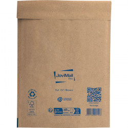 CARTON DE 100 POCHETTES BULLES PAPIER 180X260MM KRAFT