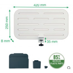 CLOISONNETTE L42 H25 EP0,8 CM EN MDF P/ORGANISATEUR DE BUREAU POUR MAX EP 35CM BROCHABLE ERGO AVEC SUPPORT POUR rangement PC POR