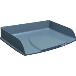 CORBEILLE A COURRIER HORIZONTALE BLEU A L'ITALIENNE AUTENTIK L36,5 H6,5 P25,5 CM POUR A4+ 24X32 450F 100%RECYCLE AGEC ANGE BLEU 