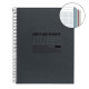 NOTEBOOK MIQUELRIUS FORMAT A4, 120 FEUILLES 80G, QUADRILLÉ 5X5, COUVERTURE CARTON RECYCLÉ NOIR