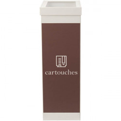 POUBELLE TRI SELECTIF  CARTOUCHES BLANC  60L + COUVERCLE  L36,3 H76 P26,3 CM PAPERFLOW 