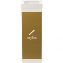 POUBELLE TRI SELECTIF  STYLOS BLANC 60L L36,3 H76 P26,3 CM PAPERFLOW 