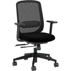 SIÈGE FAUTEUIL SYNCHRONE BLOCAGE 5 POSITIONS MIAMI NOIR DOSSIER RESILLE H62XL45 ASSISE L50XP45 CM HAUTEUR ASSISE DE 42 A 52CM