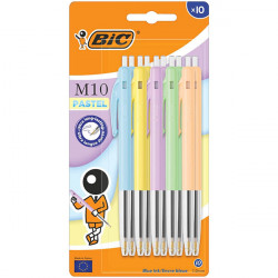 STYLOS BILLE M10 PASTEL BLISTER DE 10 ASSORTIS