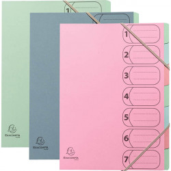 TRIEUR EN CARTE RECYCLÉE AUTENTIK 7 COMPARTIMENTS, COLORIS ASSORTIS