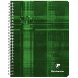 CAHIER SPIRALE 17X22 100P 90G Grands carreaux SEYES CLAIREFONTAINE PEFC - 100% recyclable - Fab France