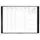 AGENDA SEMAINIER EXDI 10X15CM NOIR 12 mois août à juillet. La semaine sur 2 pages