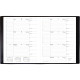 AGENDA SEMAINIER LE PRINCIPAL NOIR 18x24cm 13 mois août à août 1 semaine sur 2 pages