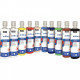 ASSORTIMENT DE 10 FLACONS DE 500 ML DE GOUACHE BRILLANTE BRILLO (9 + 1 FLACON OF