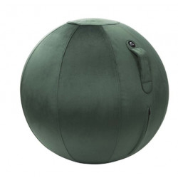 BALLON D'ASSISE ERGONOMIQUE VELOURS VERT améliore la posture renforce les muscles dos et ceinture abdominale