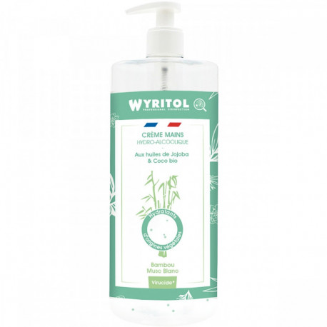 BIDON CREME HYDROALC. BAMBOU MUSC BLANC 500ML FAB FR