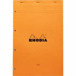 BLOC A4+ 80G Grands carreaux SEYES PERFOREE 24X32  RHODIA PEFC FAB France  - PEFC - 100% recyclable