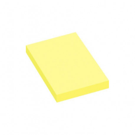 BLOC REPOSITIONNABLE 50X75 JAUNE *PQT12* 100F ECO  FSC  LIKE FSC
