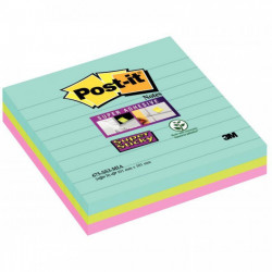 BLOC REPOTSIONNABLE 101X101 MIAM*PQT3* SUPER STICKY NOTES 70F LIGNÉES 101X101MM   