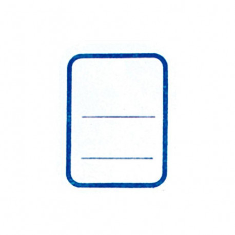 BOÎTE DE 1 000 ÉTIQUETTES TEXTILES BLANCHES 30X37MM