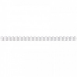 BOÎTE DE 100 ANNEAUX/PEIGNE À RELIER DIAMÈTRE 19 MM BLANC