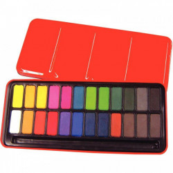 BOÎTE DE 24 GODETS D'AQUARELLE