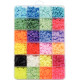 BOITE DE 5000 PERLES HEISHI 24 COULEURS ASSORTIS
