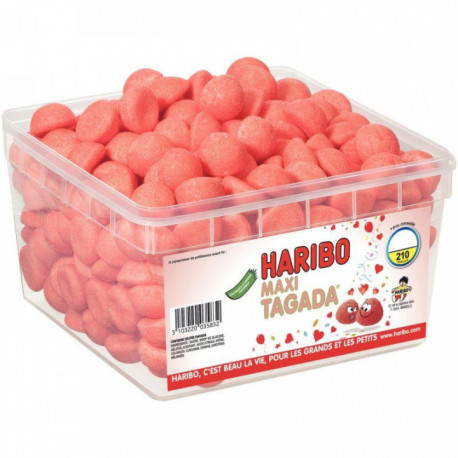BONBONS FRAISES TAGADA BTE 210  HARIBO MAXI 