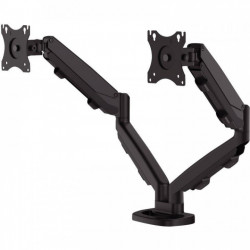 BRAS PORTE 2 ECRANS NOIR EPPA P/ 39" 8 KG MAX H DE 140-406MM ROTATION 360° INCLINAISON +/-90° P/ EPAISSEUR PLATEAU 8-82MM GRIS 5