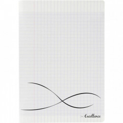 CAHIER PIQUE A4+ 96P Grands carreaux SEYES COUV INCOLORE POLYPRO 24X32 EXCELLENCE - PEFC - 100% recyclable
