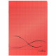 CAHIER PIQUE A4+ 96P Grands carreaux SEYES COUV ROUGE POLYPRO 24X32  EXCELLENCE - PEFC - 100% recyclable