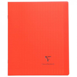 CAHIER PIQÛRE 96 PAGES 17X22 CM KOVERBOOK, SEYÈS 90G COUVERTURE EN POLYPROPYLÈNE, ROUGE