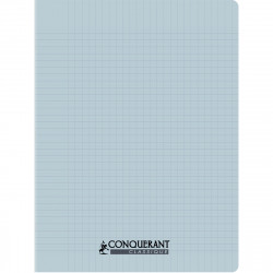 CAHIER PIQÛRE 96 PAGES CONQUERANT, 17X22 CM, SEYÈS, COUV PP BLEU PASTEL