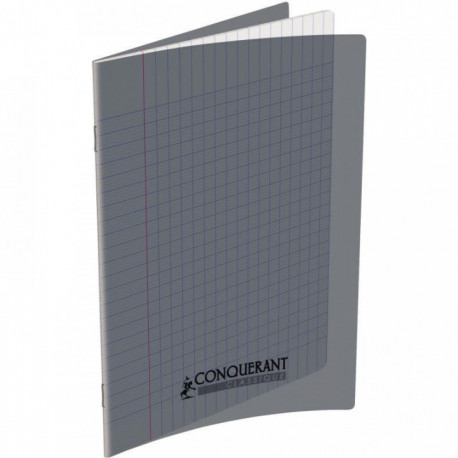 CAHIER POLYPRO GRIS 17x22 90G 96 PAGES Grands carreaux SEYES 400002772 - PEFC - Ecolabel - 100% recyclable - Fab France