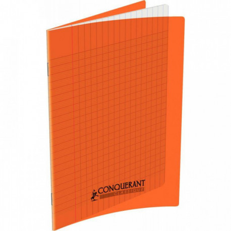 CAHIER POLYPRO ORANGE 17x22 90G 60 PAGES Grands carreaux SEYES 100105474 - PEFC - 100% recyclable - Fab France