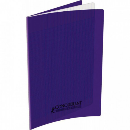 CAHIER POLYPRO VIOLET 17x22 90G 32 PAGES Grands carreaux SEYES 100105470 - PEFC - 100% recyclable - Fab France