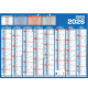 CALENDRIER 8 MOIS PAR FACE 40,5X55CM BLEU
