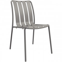 CHAISE VERANO GRIS L43,6 X P58,4 X H 84,2 ASSISE H 46CM Mobilier extérieur entièrement 100% aluminium, durable et élégant, léger
