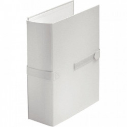 CHEMISE EXTENSIBLE EN BALACRON AVEC VELCRO ET RABAT, BLANC