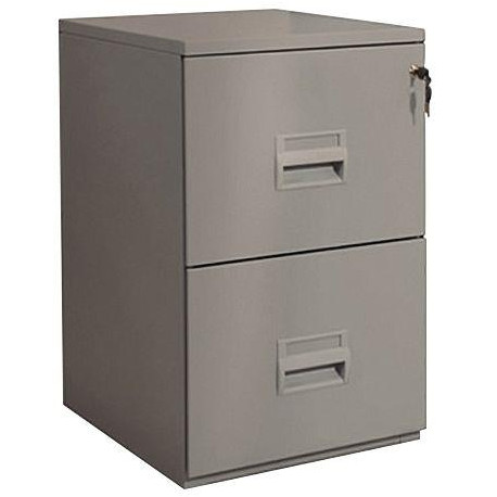 CLASSEUR A TIROIRS PRO FAB FR L41,8 H99,2 P54,1 CM 2 TIROIRS POUR DOSSIERS SUSPENDUS ALUMINIUM GAR 5 ANS