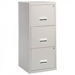 CLASSEUR ECO FAB FR 3 TIROIRS POUR DOSSIERS SUSPENDUS L40 H96 P40 CM GRIS GAR 5 ANS 